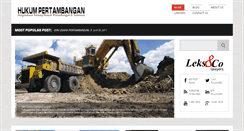 Desktop Screenshot of hukumpertambangan.com